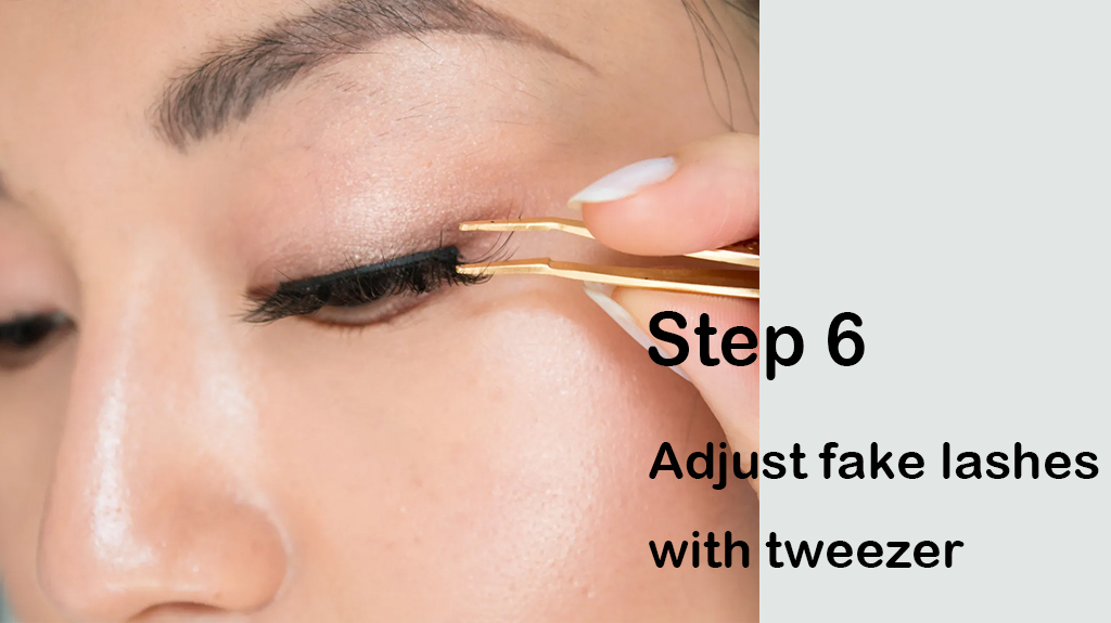 adjust false lashes