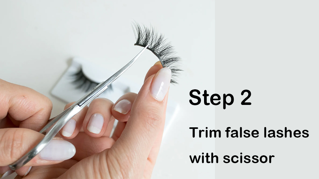 trim false lashes