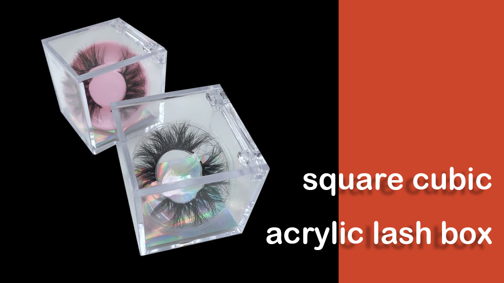 cubic acrylic lash box