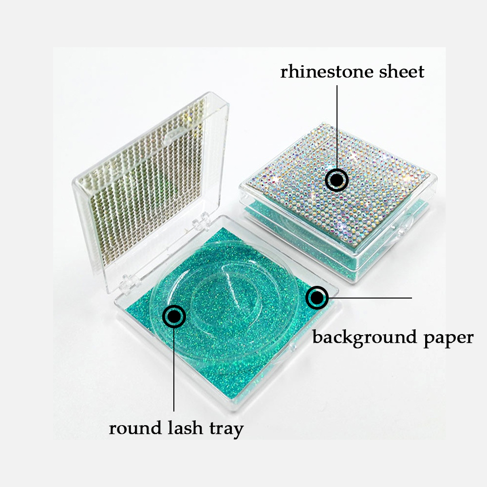 custom rhinestone acrylic lash box