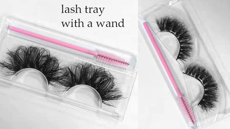 lash tray with a wand