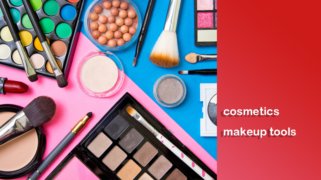 cosmetics and makeup tools