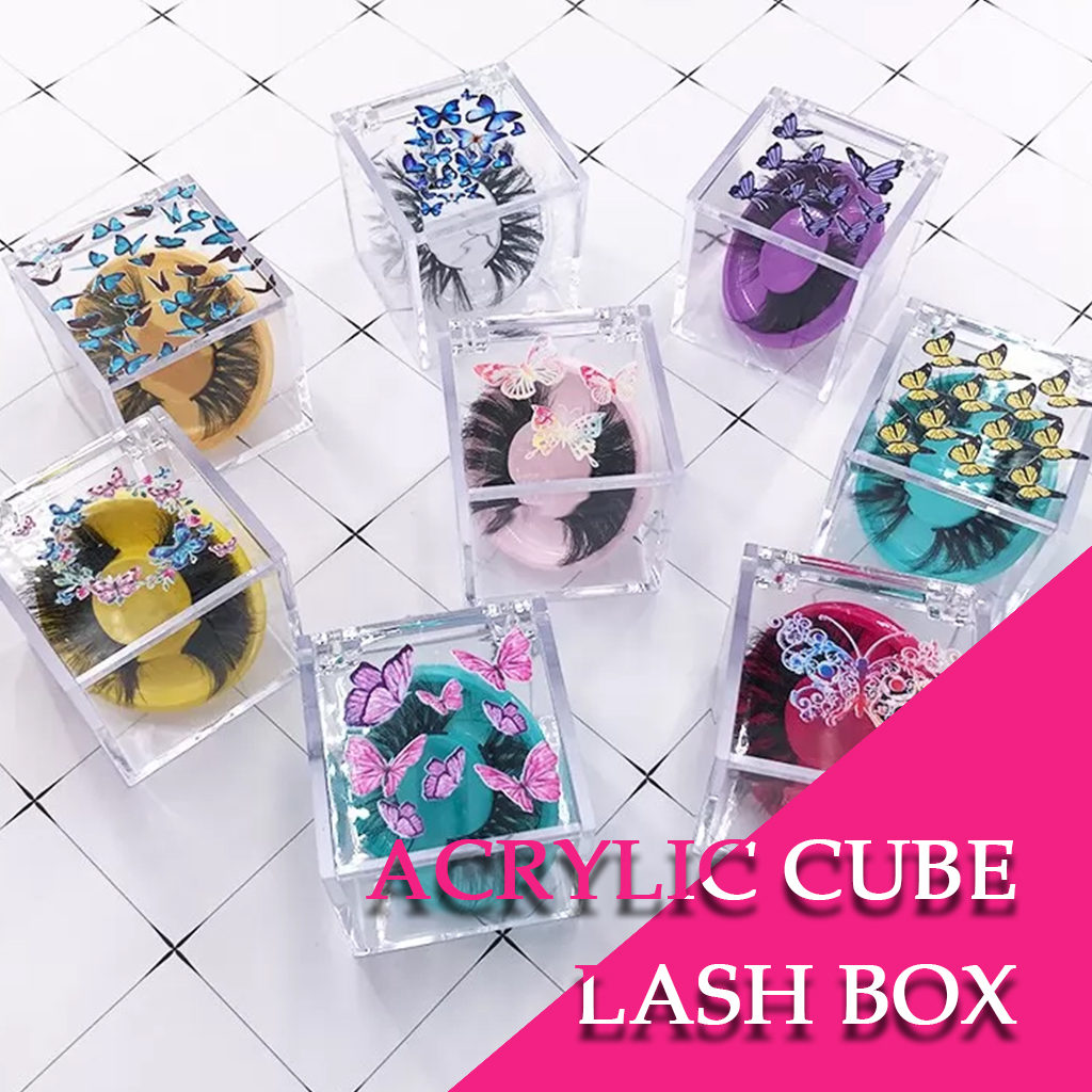 acrylic cube lash box