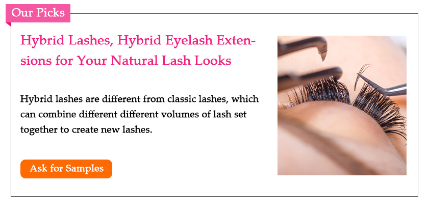 hybrid lashes, lash extensions