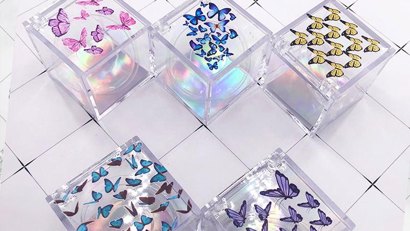 cube Acrylic butterfly lash box