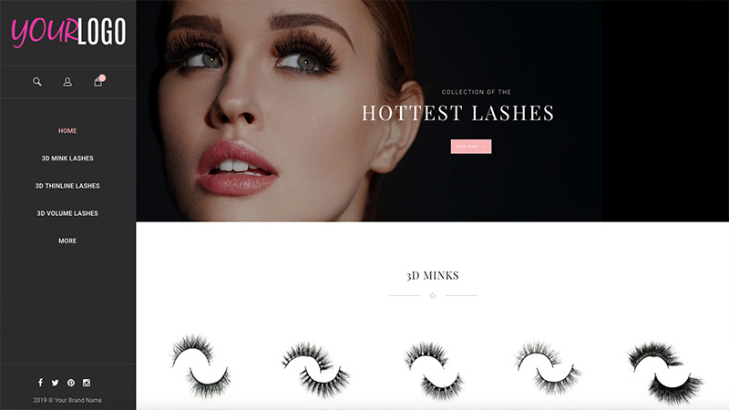 lashes website design