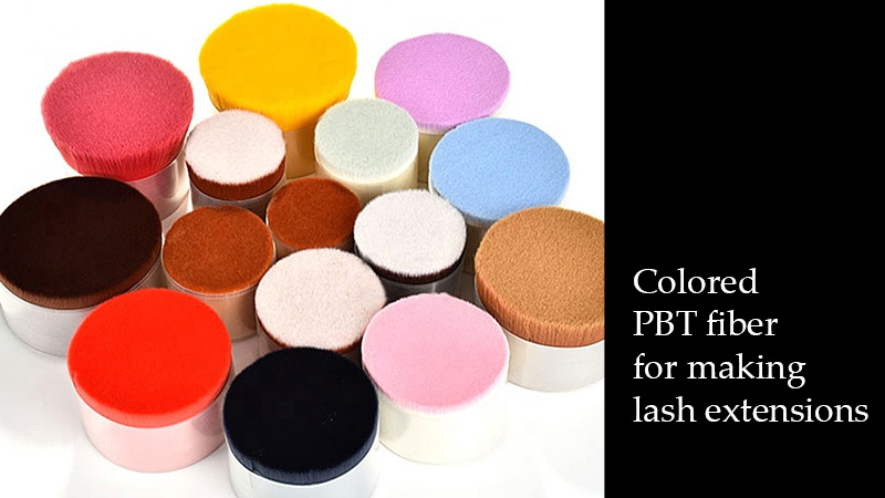 colored PBT filament for making colored lash extensions