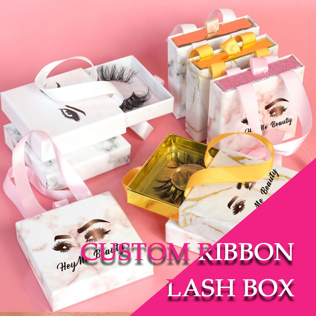custom ribbon lash box