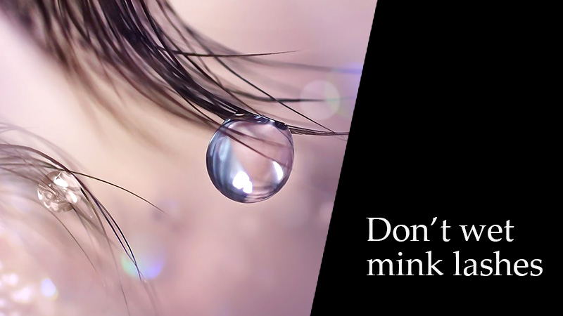 don't wet mink lashes