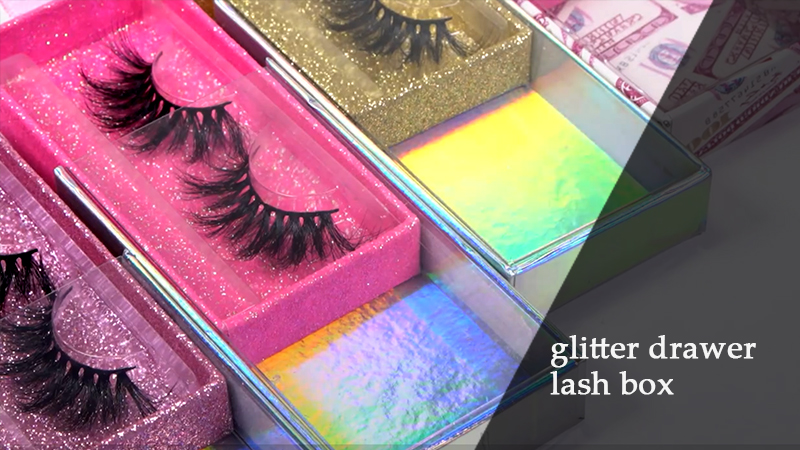 glitter drawer lash box