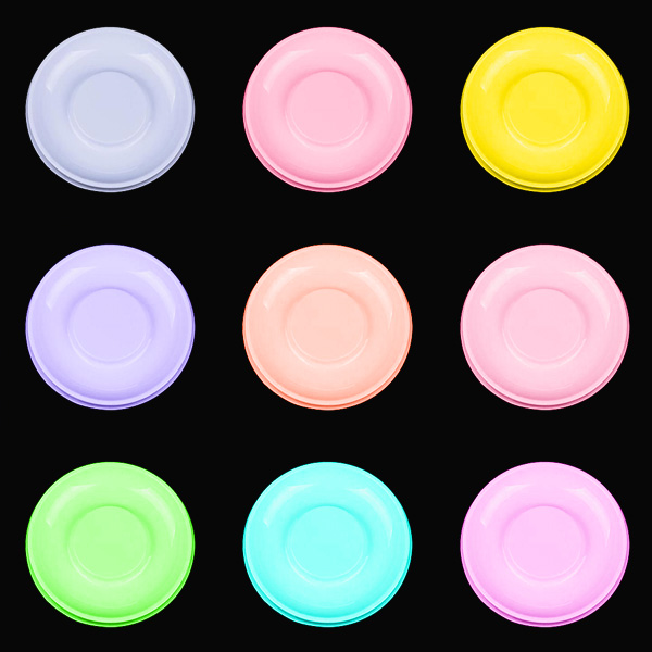 colored round lash tray