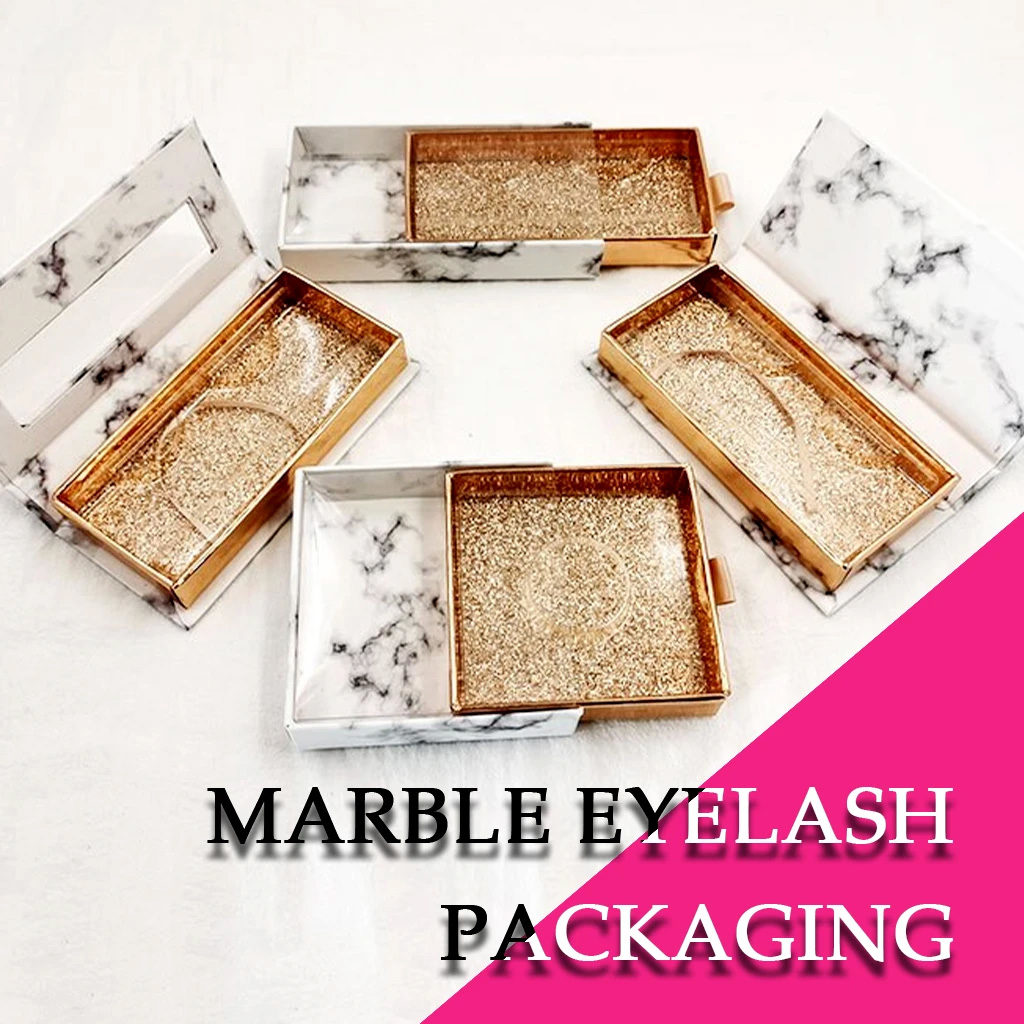marble eyelash packaging