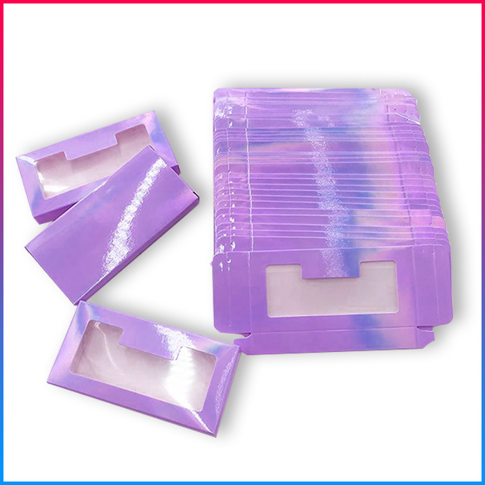custom empty eyelashes packaging soft paper box