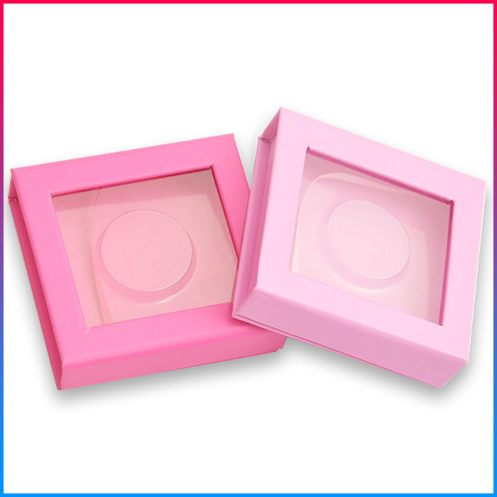 cute pink square lash packaging