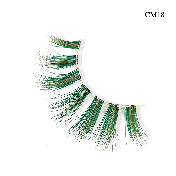 green colored mink lashes