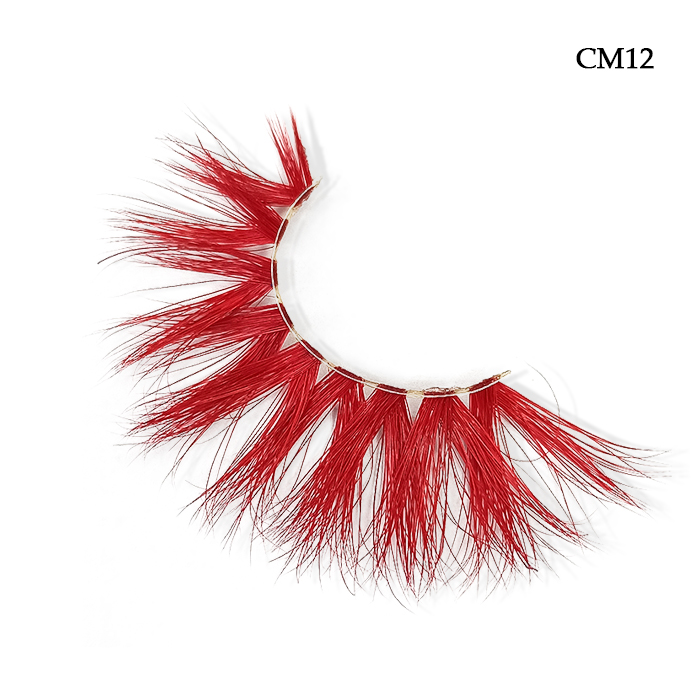 red wine colorful mink lashes