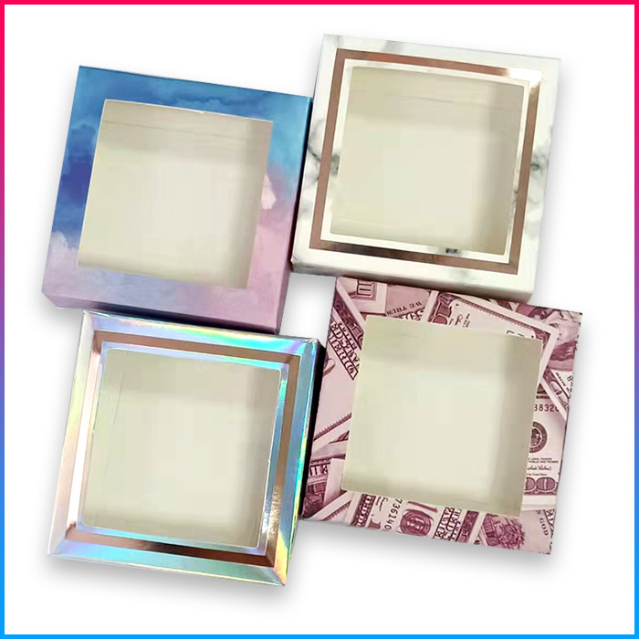 square paper eyelash packaging