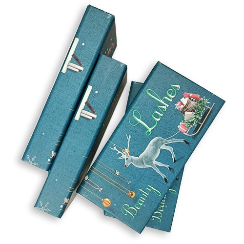 Chathams Blue Christmas magnetic lash packaging