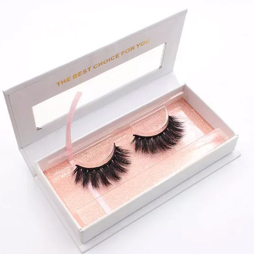 glitter eyelash packaging with smooth surface
