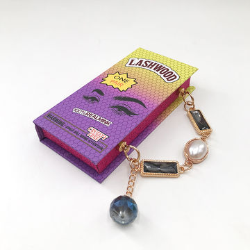 magnetic lashwood eyelash packaging with chain