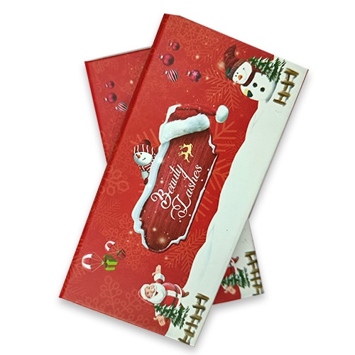 red christmas magnetic lash packaging