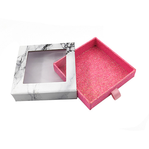 square drawer glitter eyelash packaging box