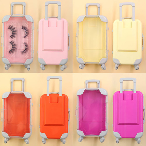 suitcase lash packaging with multiple colors