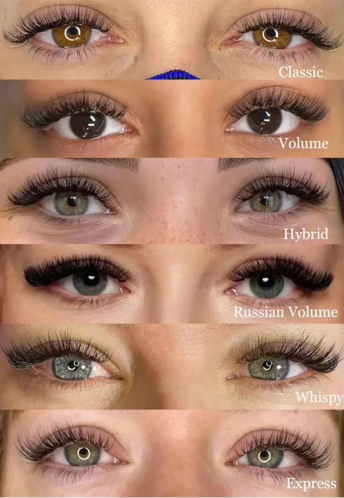 types of lash extensions