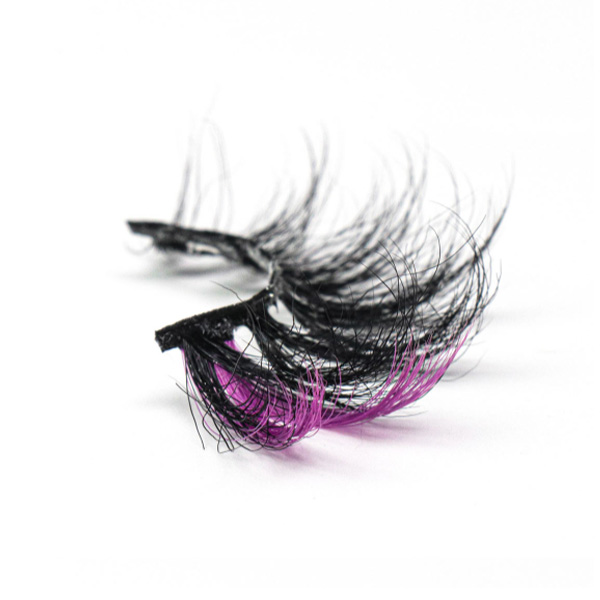 warm purple colored lashes
