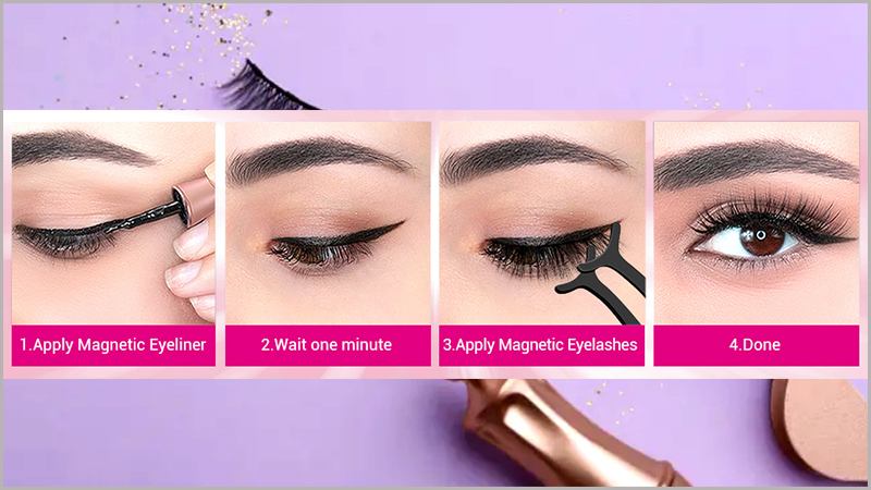 how to put on magnetic lashes 