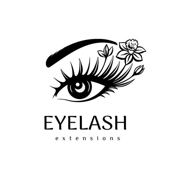cartoon eye lash logo