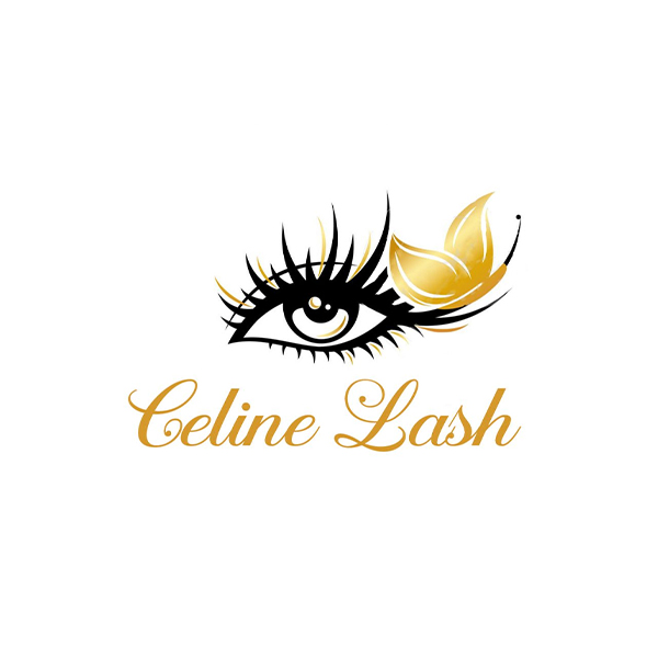 gold butterfly lash logo