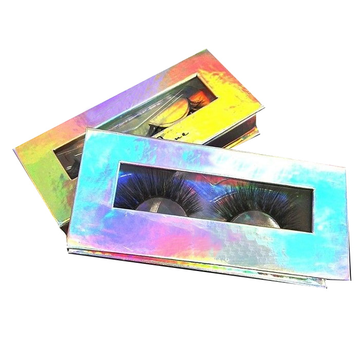 holographic rectangular magnetic lash packaging