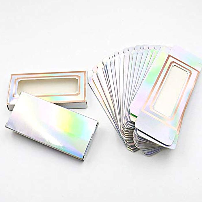 paper holographic lash packaging with liner