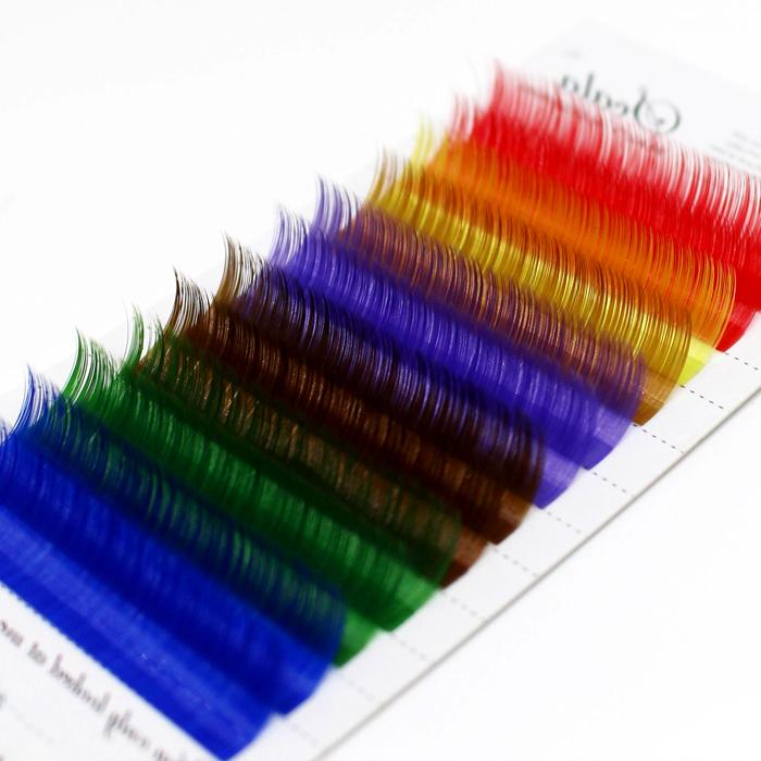 rainbow individual lashes