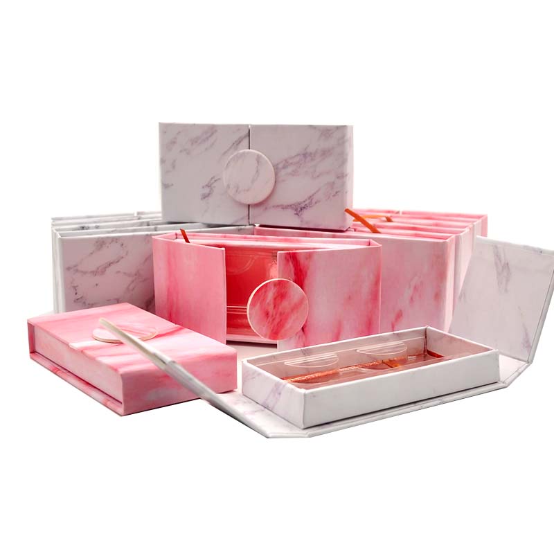 marble middle open lash packaging