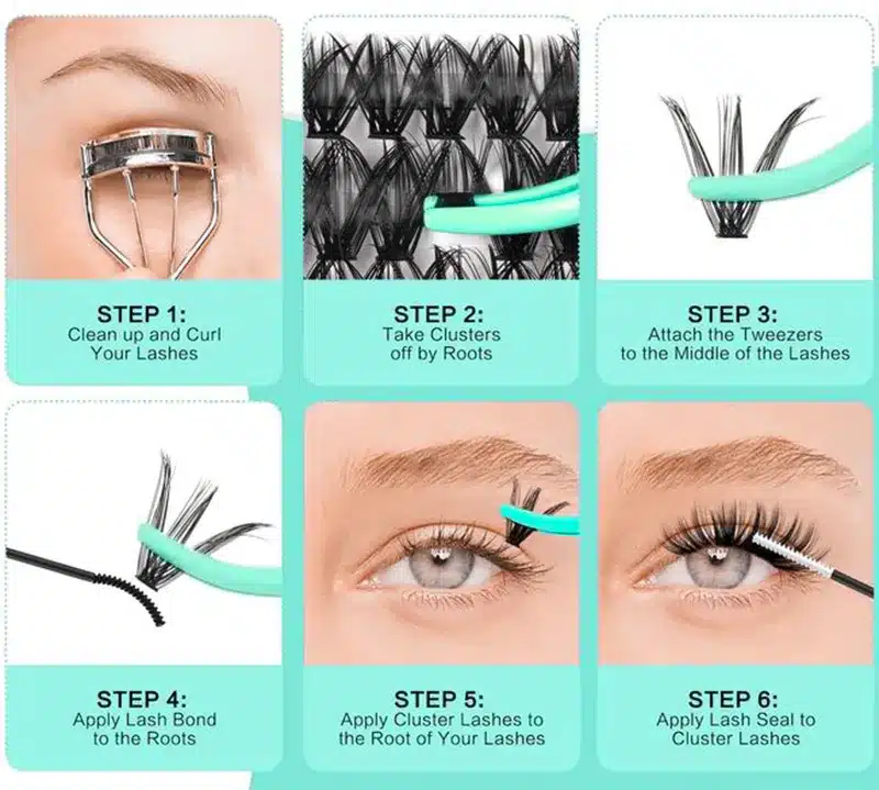 apply cluster lashes
