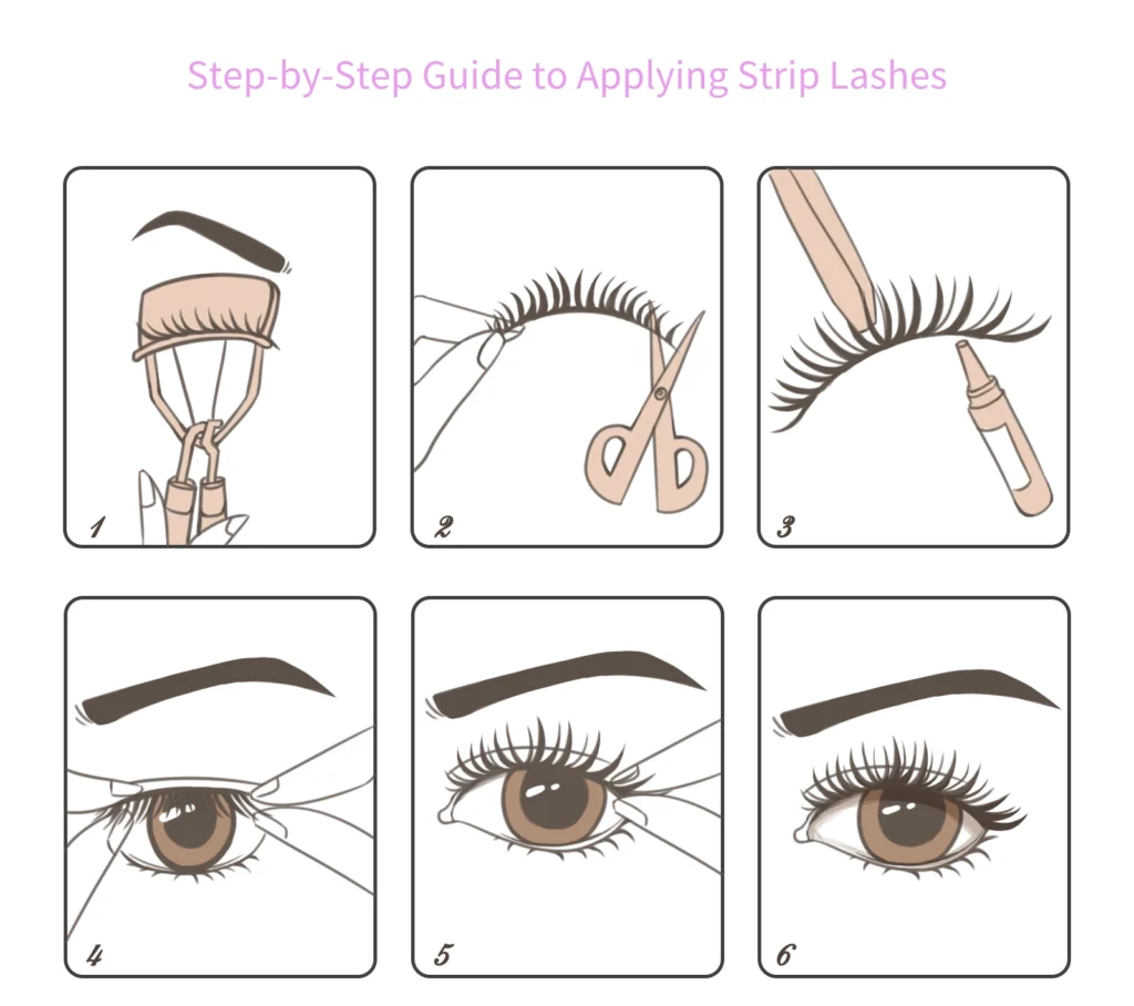 Step by Step Guide to Applying Strip Lashes