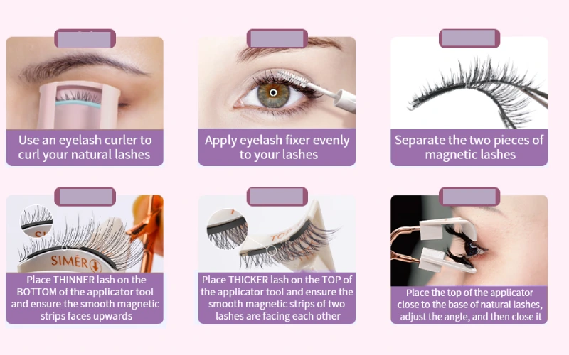 Steps to Apply Magnetic Eyelashes