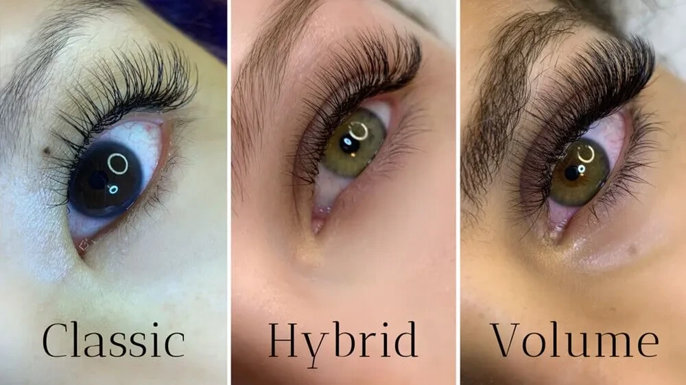 Classic vs Hybrid vs Volume Lashes