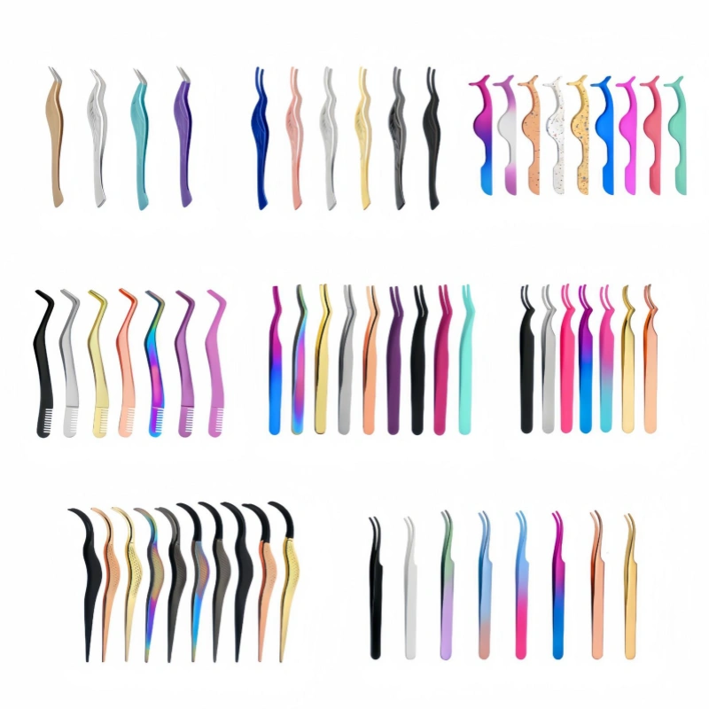 Different Colors Of Lash Cluster Tweezers