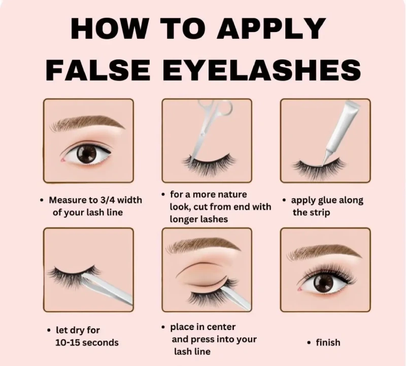 Step by Step Guide for Applying Fake Eyelashes