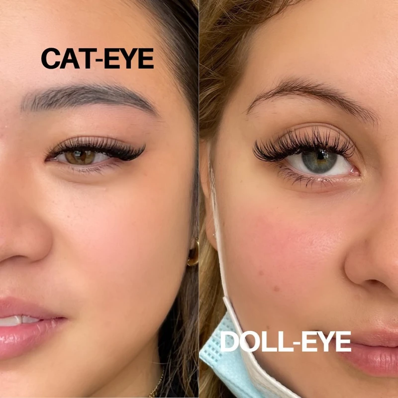 cat eye lashes vs doll