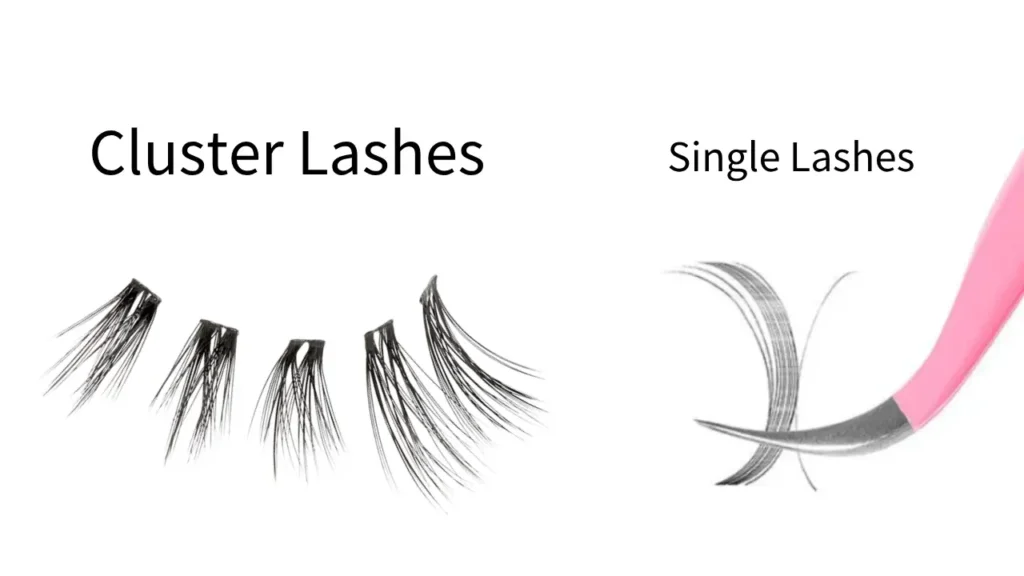 cluster vs single lash extensions