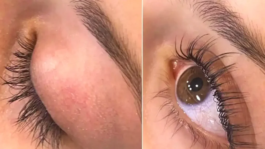 lash lift before and after