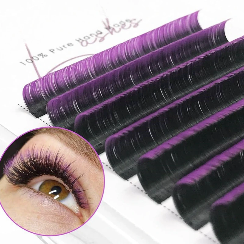 ombre colored lash extensions