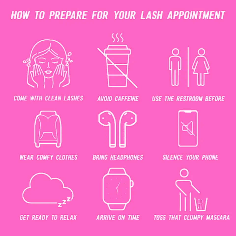 what to prepare before lash extensions