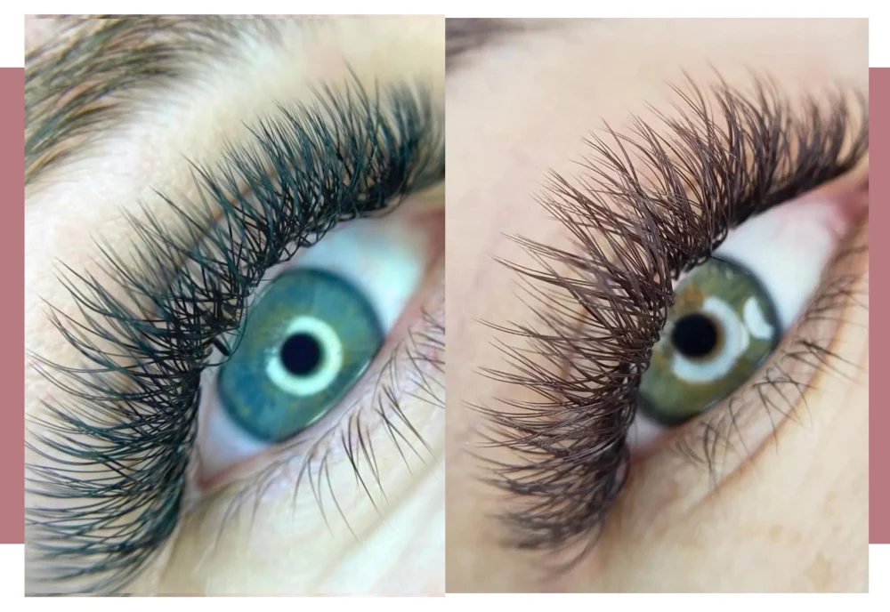 Brown Lash Extensions vs Black