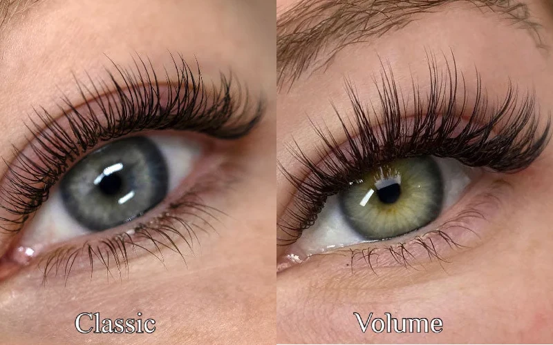 Classic vs Volume Lashes