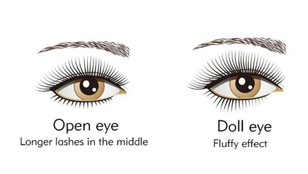 Doll Eye vs Open Eye Lashes